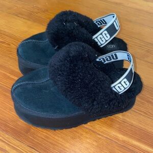 Black UGG platform sneakers